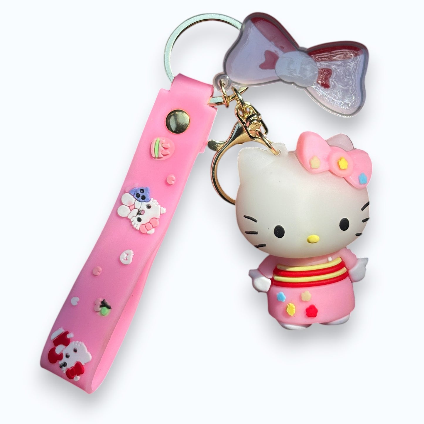 Hello Kitty 3D Cartoon Charm Keychain | Cute Kawaii Keyring for Bags & Keys | Girls Gift