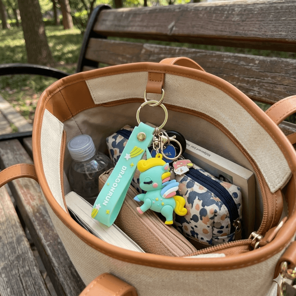 Unicorn Lanyard Keychain | Cute Rainbow Unicorn Neck Strap Keyring for Keys, ID Cards & Mobile
