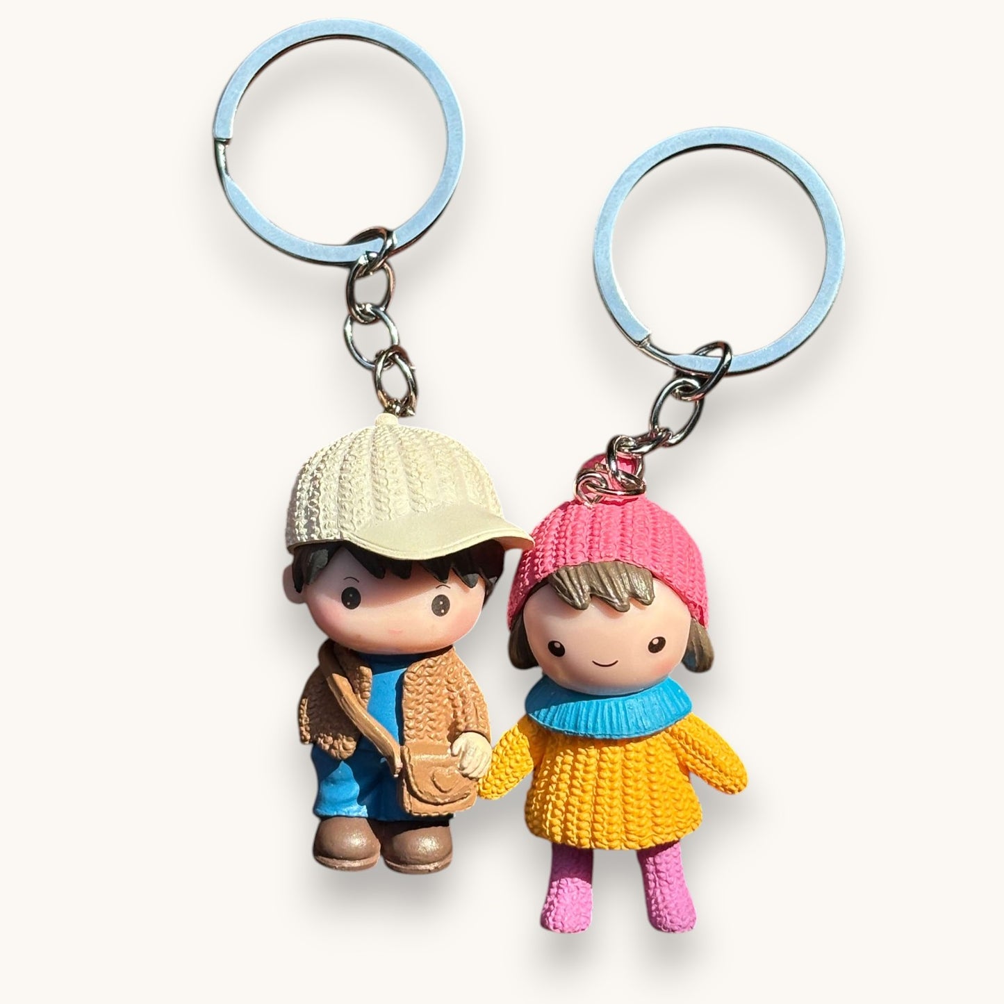 Matching Couple Keychain Set | Cute Love Keyrings for Couples | Romantic Gift Keychain Pair