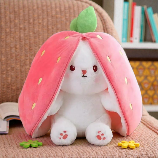 The Strawberry Pouch Bunny Rabbit is a cute plush toy that every kid will love.
