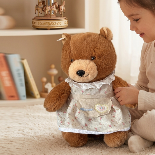 Blossom Teddy Bear Soft Toy 50CM | Brown Plush Teddy Bear | Cute Stuffed Animal Gift for Kids & Girlfriend