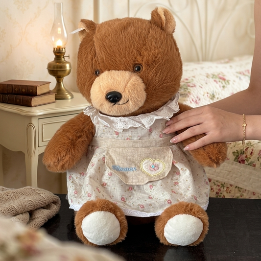 Blossom Teddy Bear Soft Toy 50CM | Brown Plush Teddy Bear | Cute Stuffed Animal Gift for Kids & Girlfriend