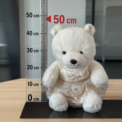 Blossom Teddy Bear Soft Toy 50CM | White Plush Teddy Bear | Cute Stuffed Animal Gift for Kids & Girlfriend