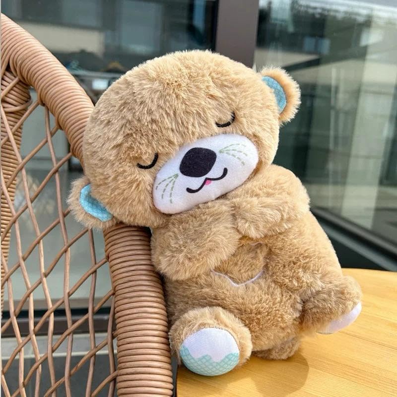 Breathing Teddy Bear Plush Toy 30CM | Calming Sleep Soft Toy with Breathing Motion | Anti-Anxiety Comfort Teddy for Kids & Babies