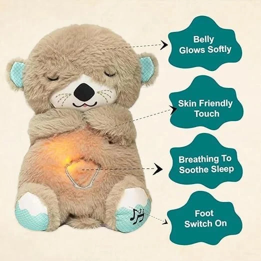 Breathing Teddy Bear Plush Toy 30CM | Calming Sleep Soft Toy with Breathing Motion | Anti-Anxiety Comfort Teddy for Kids & Babies