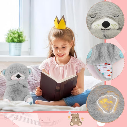 Breathing Teddy Bear Plush Toy 30CM | Calming Sleep Soft Toy with Breathing Motion | Anti-Anxiety Comfort Teddy for Kids & Babies