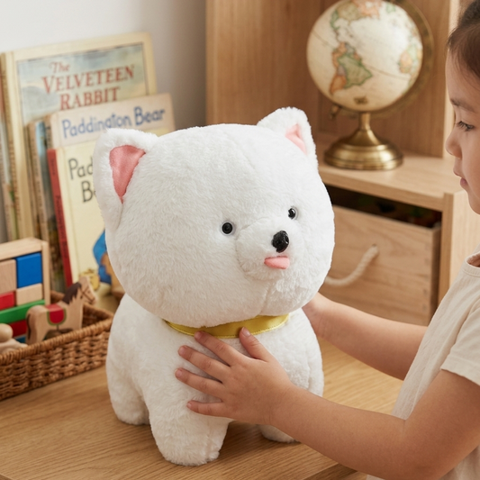 Chow Chow Dog Plush Toy 50CM | Big Fluffy Stuffed Dog Soft Toy | Cute Puppy Teddy Bear for Kids
