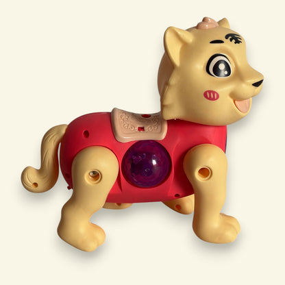 Cute Plastic Walking & Dancing Toy Animal Lion Pet Simba With Light & Music For Kids