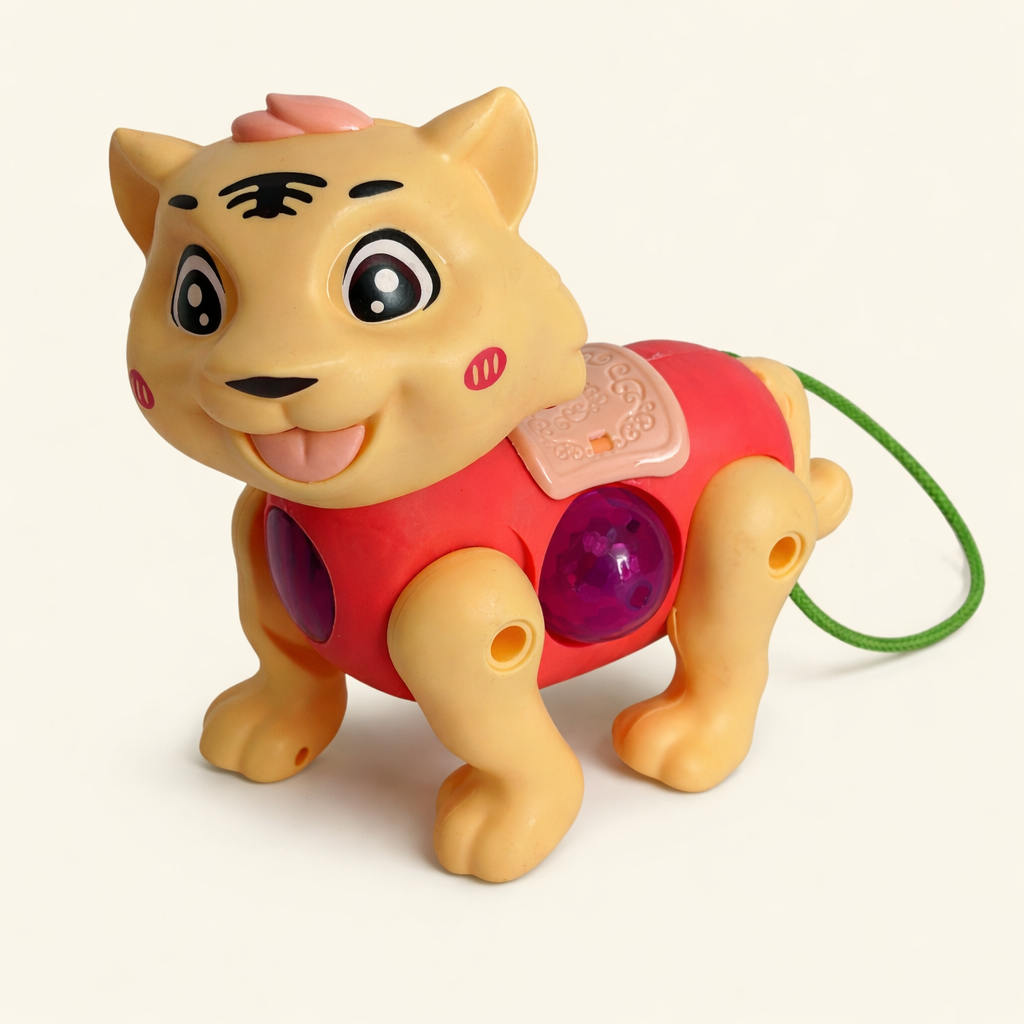 Cute Plastic Walking & Dancing Toy Animal Lion Pet Simba With Light & Music For Kids