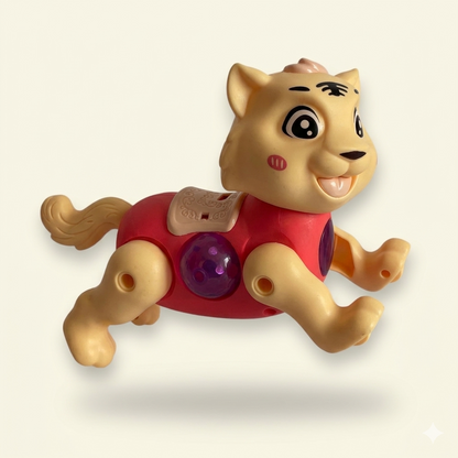 Cute Plastic Walking & Dancing Toy Animal Lion Pet Simba With Light & Music For Kids