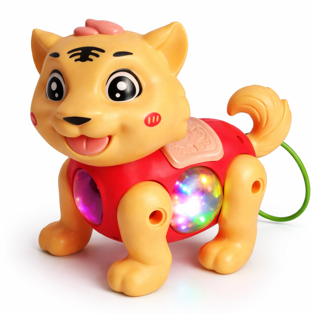 Cute Plastic Walking & Dancing Toy Animal Lion Pet Simba With Light & Music For Kids