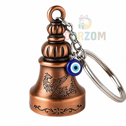 Guardian Bell Keychain | Lucky Riding Bell Keyring for Bikes & Cars | Protection Charm Keychain Gift