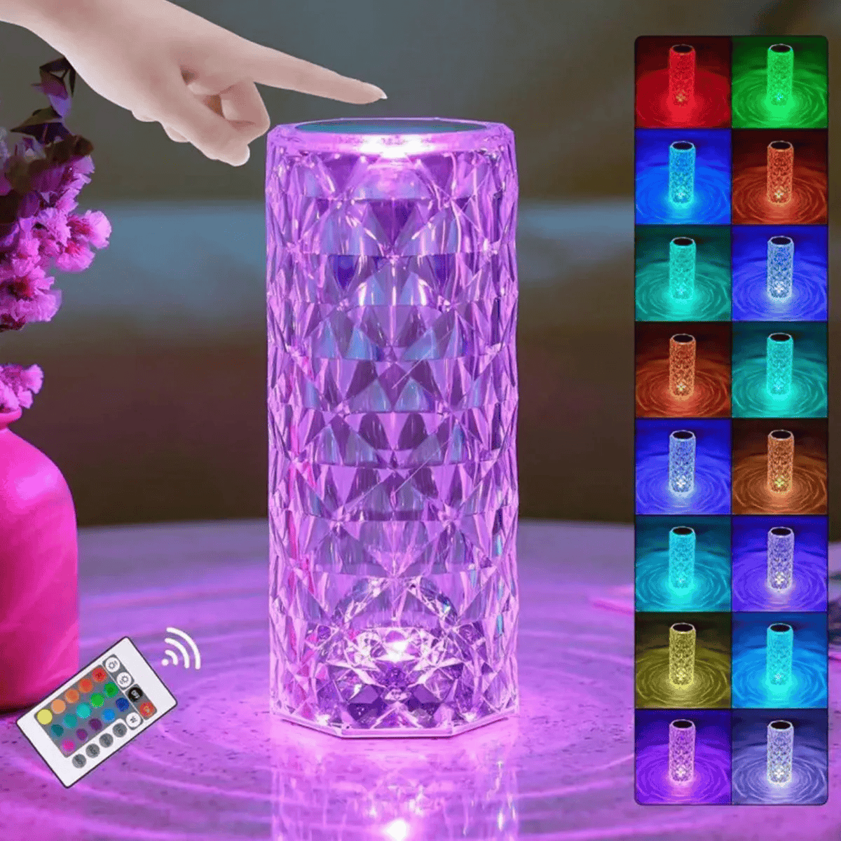 Crystal Diamond Table Lamp