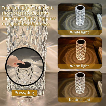 Crystal Diamond Table Lamp