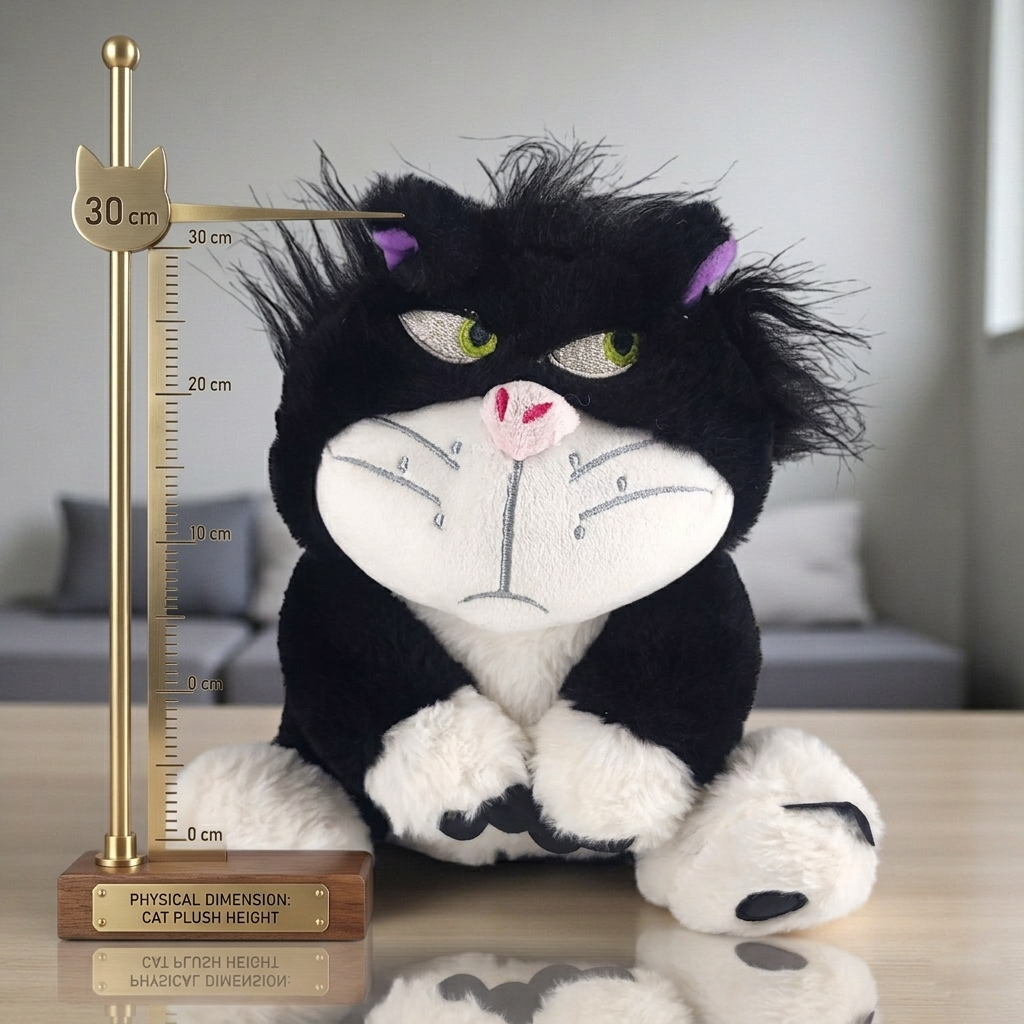 Angry Cat Plush Toy Lucifer 30CM | Cute Cartoon Cat Soft Toy | Funny Expression Stuffed Animal for Kids