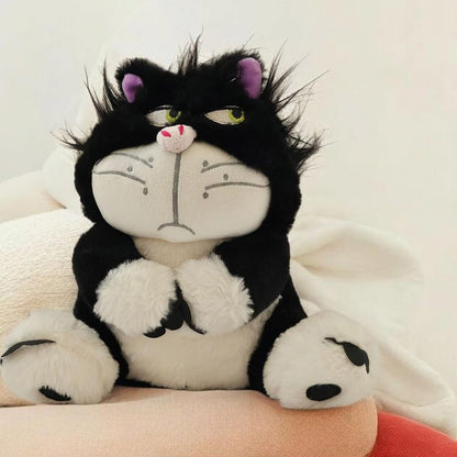 Angry Cat Plush Toy Lucifer 30CM | Cute Cartoon Cat Soft Toy | Funny Expression Stuffed Animal for Kids