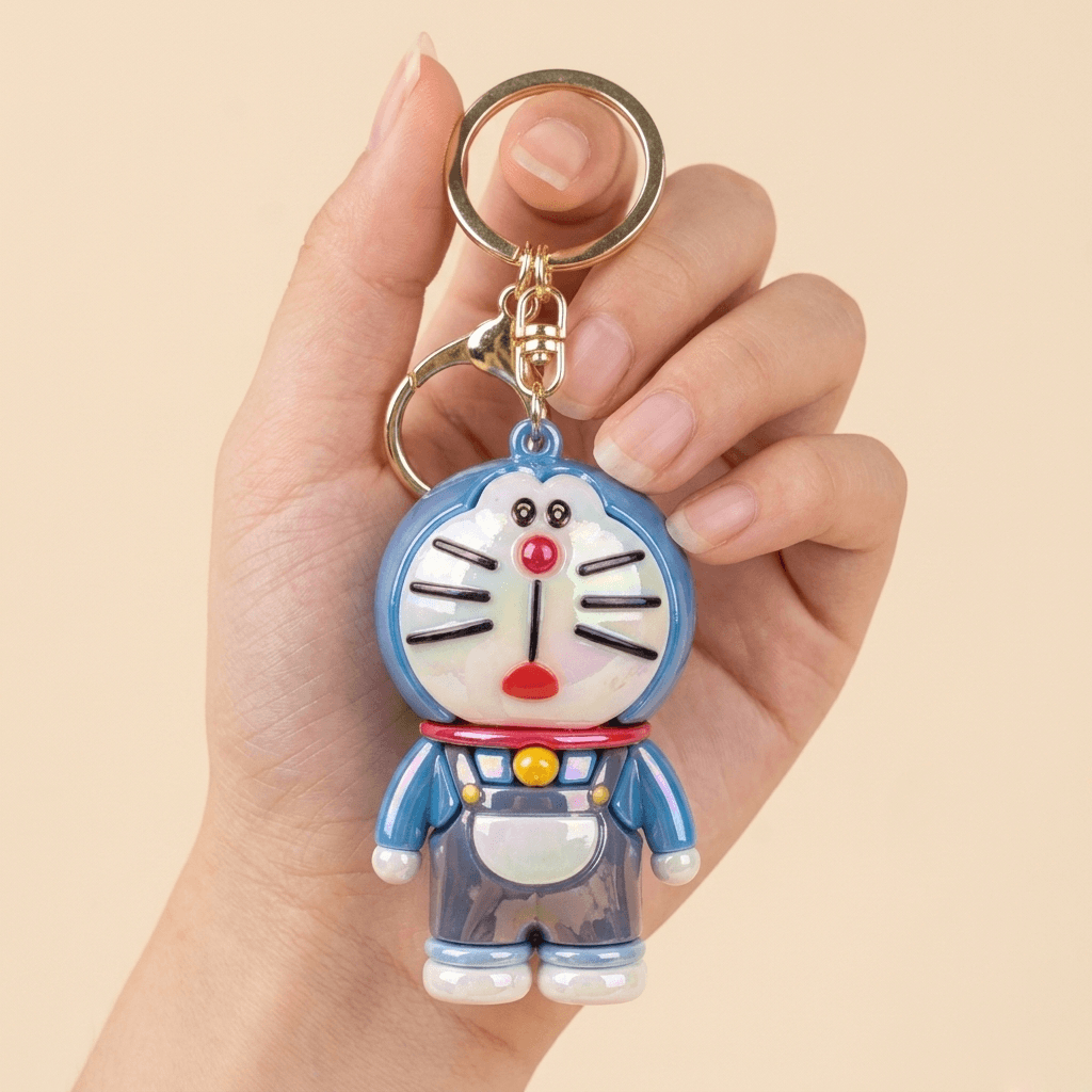 Doraemon Character Keychain | Cute Doraemon Cartoon Keyring for Bags & Keys | Kids Gift