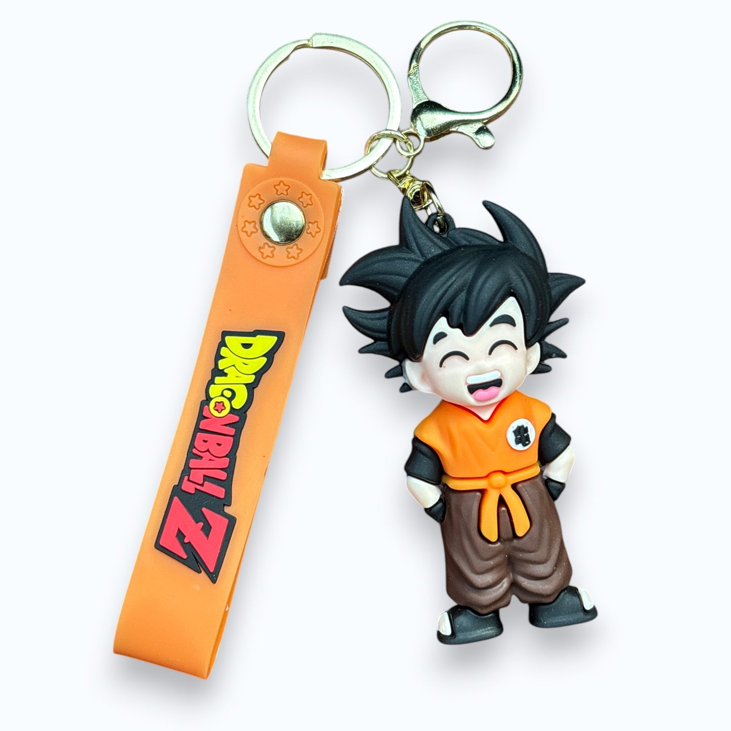 Goku Silicone Keychain | Anime Goku Keyring for Bags & Keys | Dragon Ball Z Cartoon Keychain