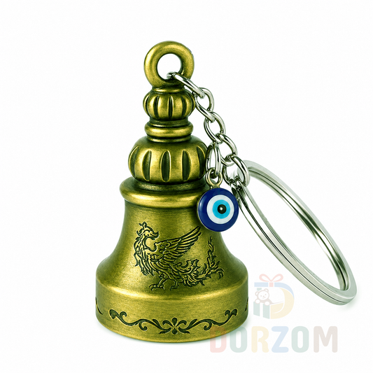 Guardian Bell Keychain | Lucky Riding Bell Keyring for Bikes & Cars | Protection Charm Keychain Gift