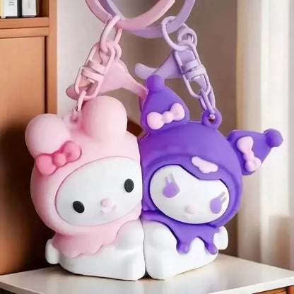Kuromi Buddy Keychain | Cute Kuromi Keyring | Kawaii Cartoon Bag Charm Gift