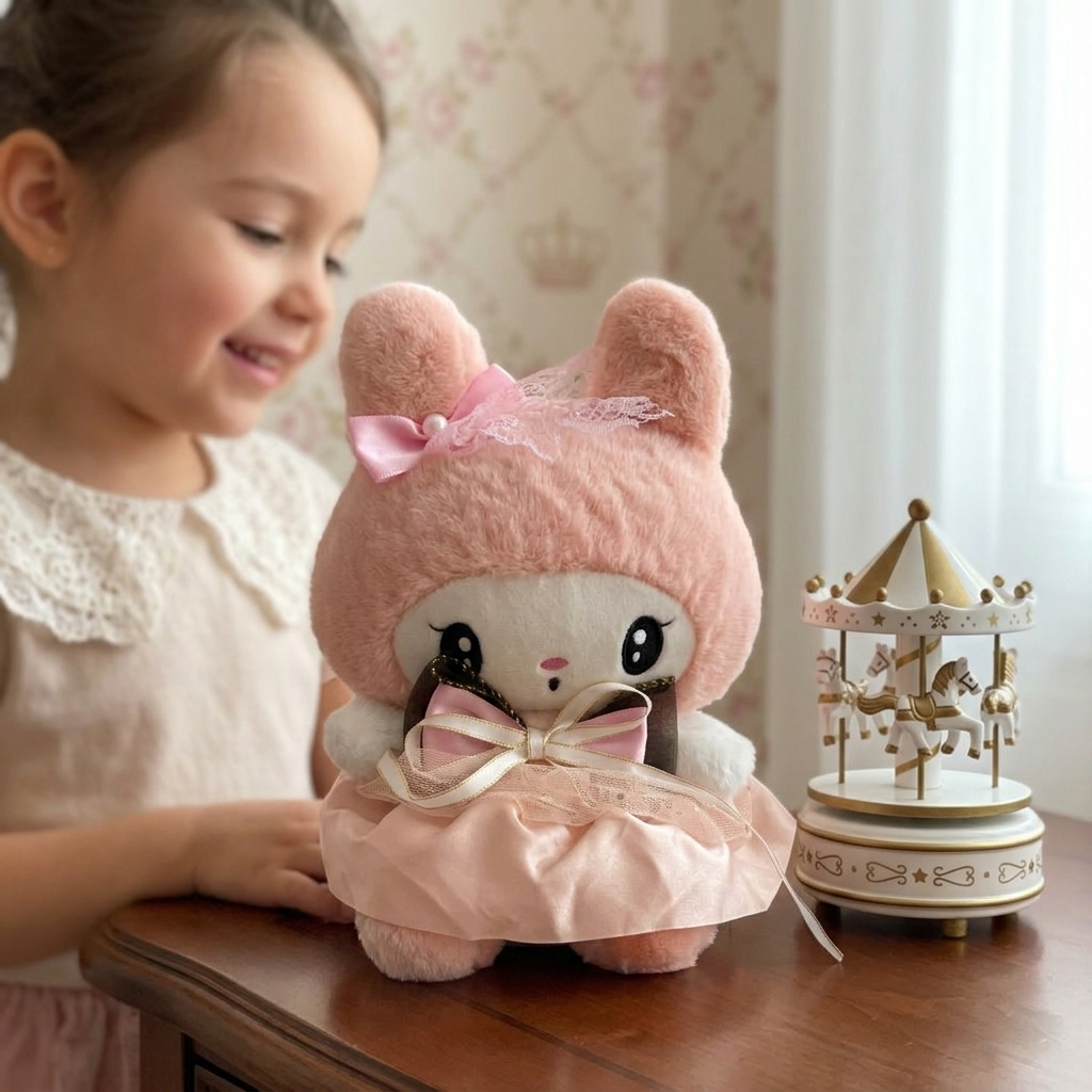 Queen Kuromi Plush Toy 30CM | Cute Cartoon Character Soft Toy | Kawaii Stuffed Doll