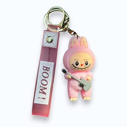 Labubu Coca-Cola Guitar Keychain | Cute Labubu Doll with Coke & Guitar | Trendy Collectible Toy Gift