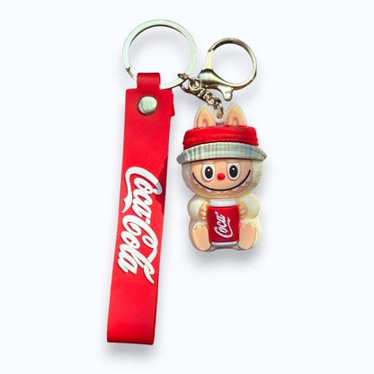 Labubu Coca-Cola Guitar Keychain | Cute Labubu Doll with Coke & Guitar | Trendy Collectible Toy Gift