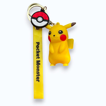 Pikachu Keyring Pokémon | Cute Pikachu Keychain for Bags & Keys | Cartoon Anime Keychain for Kids