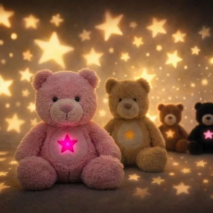 Night Light Projector Teddy Bear 38CM | Starry Sky Projection Plush Toy | Sleep Soft Toy for Kids & Babies