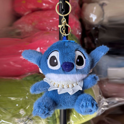 Stitch Soft Keychains | Cute Cartoon Stitch Plush Keychain for Bags & Keys | Kawaii Keyring for Kids & Girls