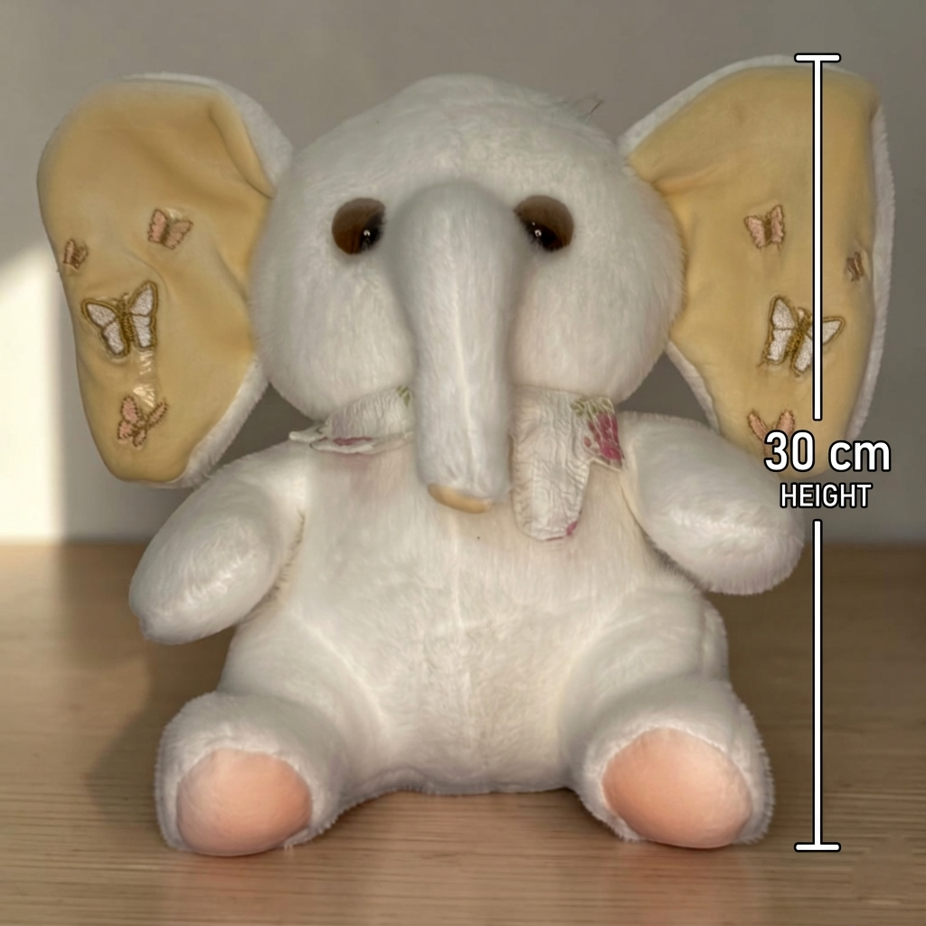 Butterfly Elephant Plush Toy 30CM | Cute Soft Elephant with Wings | Baby Safe Stuffed Animal Gift for Kids