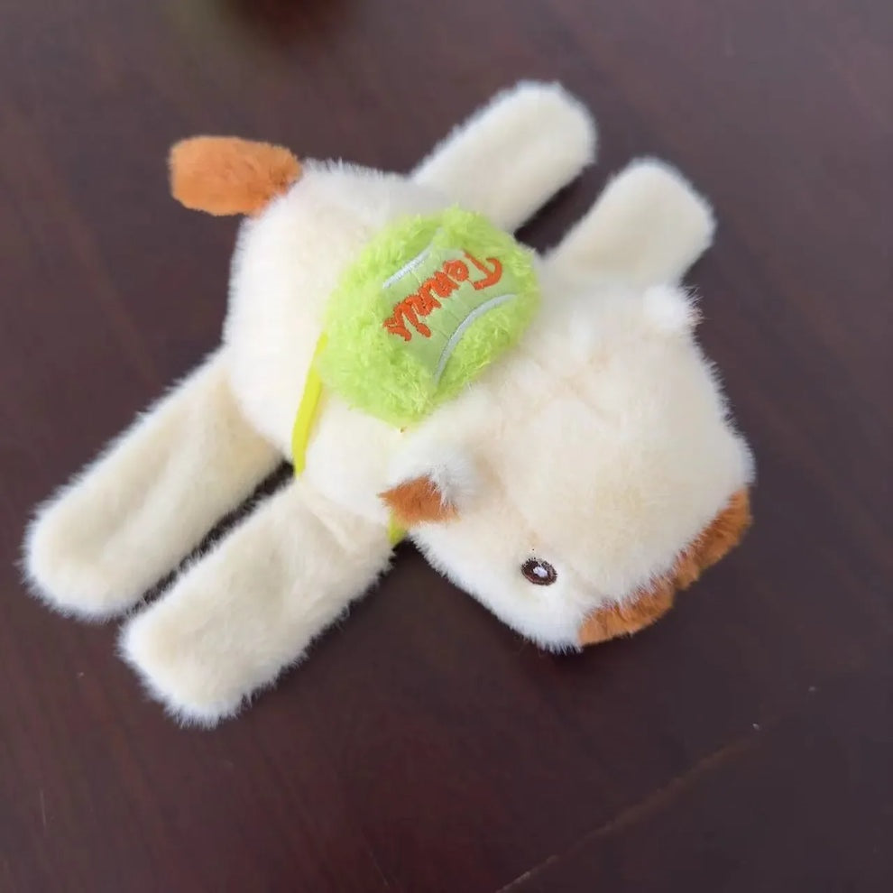 Capybara Plush Bracelet Toy | Wag Tail Capybara Wrist Plush | Cute Animal Slap Bracelet for Kids & Girls