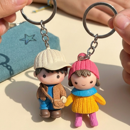 Matching Couple Keychain Set | Cute Love Keyrings for Couples | Romantic Gift Keychain Pair