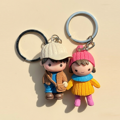 Matching Couple Keychain Set | Cute Love Keyrings for Couples | Romantic Gift Keychain Pair
