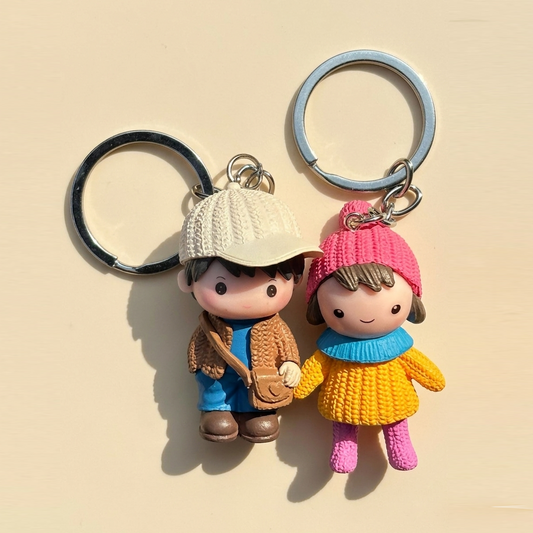 Matching Couple Keychain Set | Cute Love Keyrings for Couples | Romantic Gift Keychain Pair